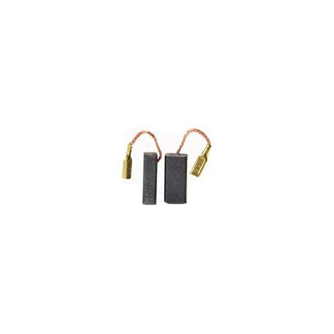 Juego de 2 carbones adaptables para Bosch. Dimensiones: 5 x 8 x 18 mm.