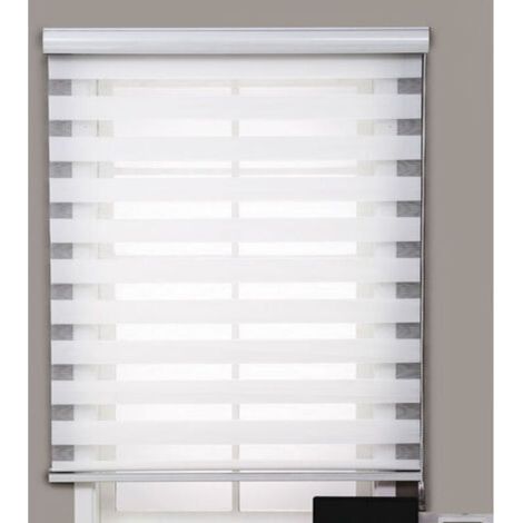 Stores occultants imperméables double couche, résistants aux perforations, pour salle de bain, balcon, chambre, 100 x 150 cm, blancs, installation facile (1/2)