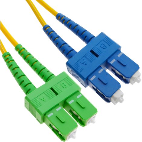 BeMatik - Cable fibre optique SC/UPC SC/APC duplex monomode 9/125 5 m OS2 (1/5)
