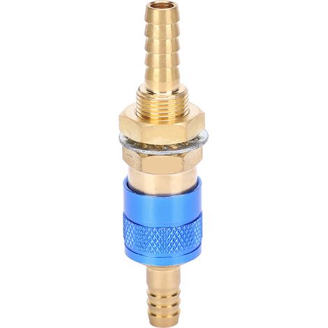Paar 8-mm-Schnellkupplungen für flüssigkeitsgekühlte MIG/TIG-Schweißbrenner (Blau) (1/5)
