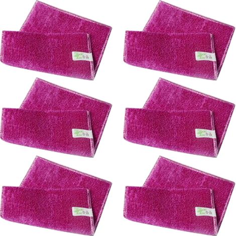 Chiffon Nettoyage - Fibres De Bois - 30 x 30 Cm - Réutilisable - Pour Cuisine Salle De Bain Voiture - Lot De 6 (1/5)