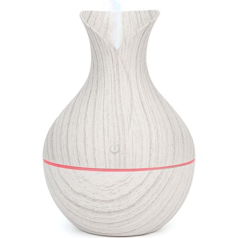 Humidificateur à ultrasons en bois LED USB 7 couleurs purificateur d'air domestique blanc (1/5)
