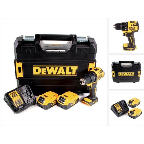 Trapano avvitatore a batteria DeWalt DCD 708 P2T 18 V Li-Ion Brushless in confezione TSTAK + 2 batterie da 5,0 Ah + caricabatterie