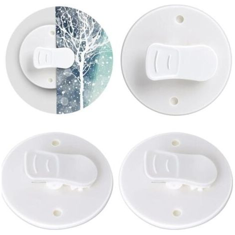 4 pièces Protection Anti-éclaboussures Clips,Clips de Rideaux Autocollants,Clips Autocollants pour Rideaux de Douche,sans perçage de Rideau de Douche Clips pour Douche à Suspendre Camper (1/5)