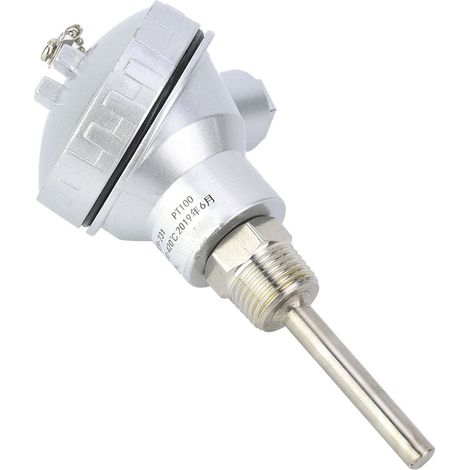 RTD PT100 Temperaturfühler mit 1/2" NPT-Gewinde und Thermoelement-Anschlusskopf (PT 50 mm) (1/5)