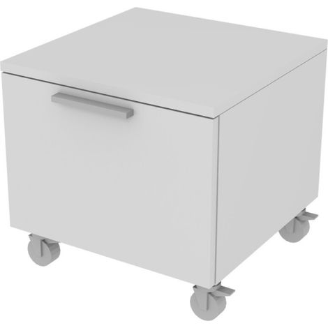 Cassettiera con ruote - Design moderno per cameretta e ufficio - Bianco