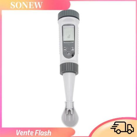 Testeur De Salinité - Numérique EC SEL SG Température - Compensation Automatique De Température - Pour Aquarium Hydroponie Piscine - 1 Pièce (1/5)