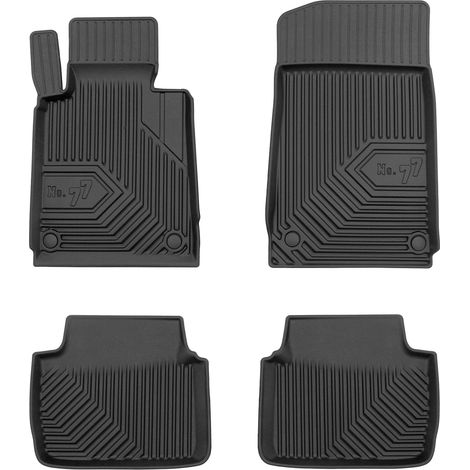 Tapis de Sol de Voiture pour BMW Série 3 E46 1998-2005 sauf AWD TPE Noir 4Pcs (1/5)