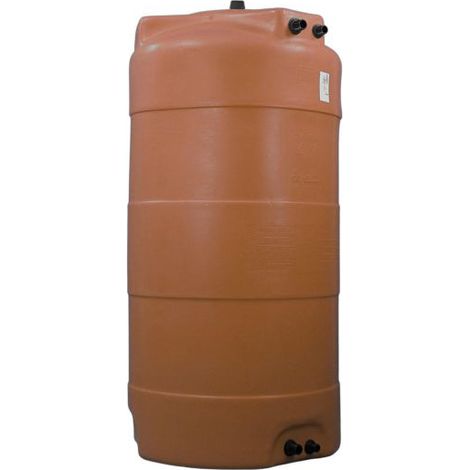 Cuve récupération eau de pluie 750L - Réservoir aérien vertical Terracotta - Polyéthylène - ELBI CV