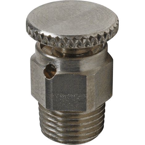 Purgeur manuel à volant et à bec orientable nickelé 1/8" (5/10) - Thermador
