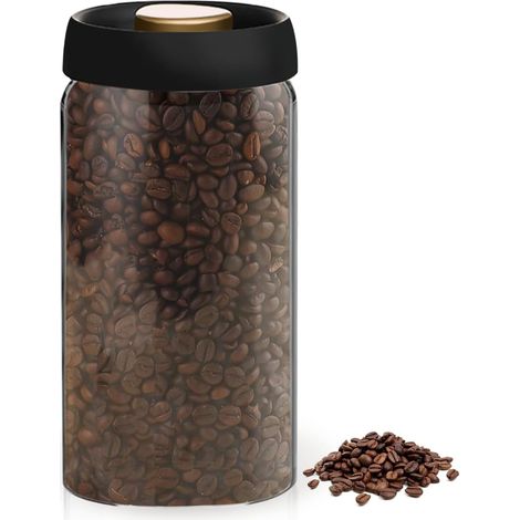 Boîte à Café Hermétique 1800 ml Café Avec Xouvercle Sous Vide, Boîte à Café avec Couvercle sous vide Hermétique pour le thé, Les Noix, le Cacao (1/5)