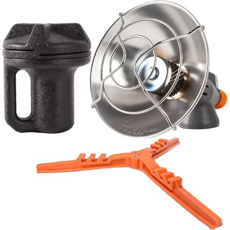 Mini réchaud portable à gaz kérosène pour la pêche, le camping et les activités de plein air. Réchaud à gaz butane en acier inoxydable résistant au vent avec boîte de rangement. Réchauds de cuisine po (1/5)