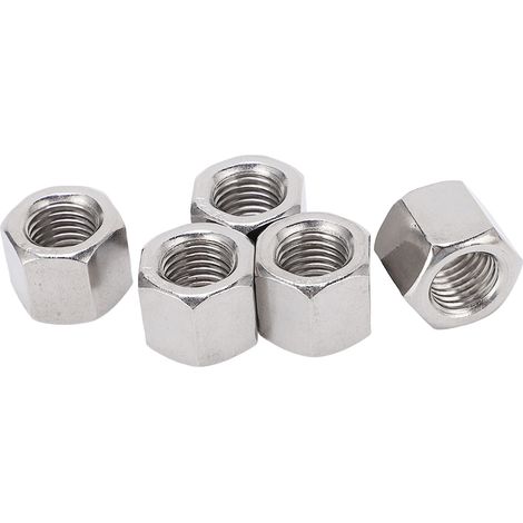 M16 Edelstahl-Verbindungsmuttern, 5er-Pack, korrosionsbeständig, robust, 6-seitig, langlebiges Befestigungsset (1/5)