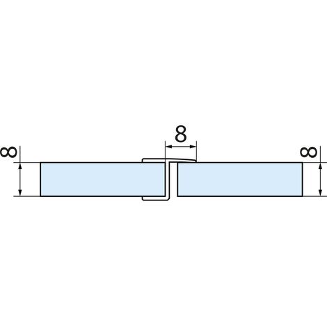 Joint vertical entre verre 8mm