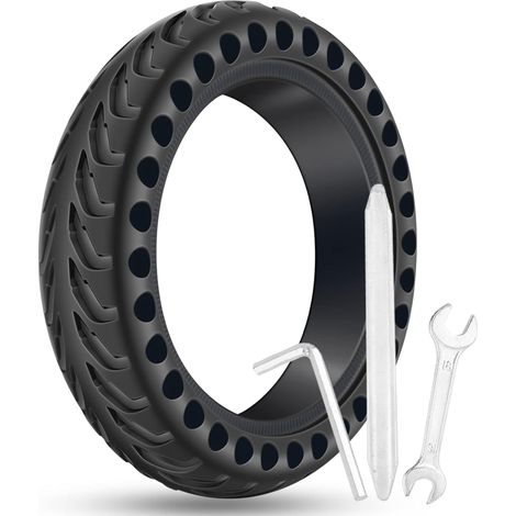 1PCS Pneus pleins compatibles avec Xiaomi Pro 2 / M365 / M365 Pro / 1S / Essential, 8 1/2 x 2 pneus pleins de remplacement compatibles avec les pneus de scooter de 8,5 pouces (1) (1/5)