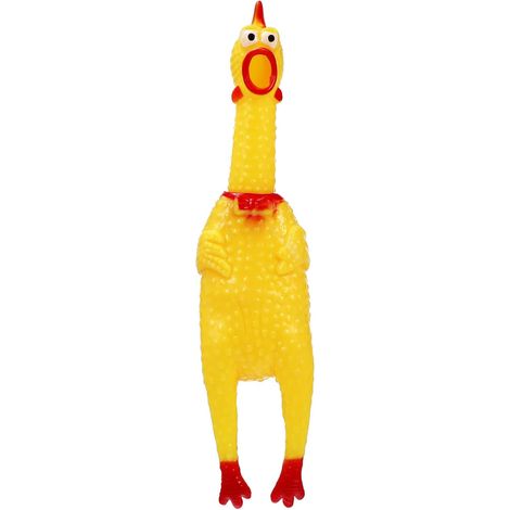Jouets Interactifs pour Chiens Poulet en Caoutchouc Coq Qui Fait du Bruit Blague Nouveauté Jouet Poulet Qui Fait du Bruit Jouet Drôle De Jouets pour Enfant Chiot Sac Cadeau (1/5)