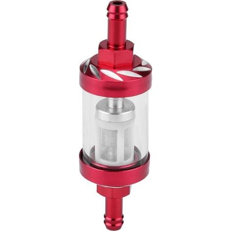 Filo di ricambio per filtro carburante in vetro e gas in metallo da 8 mm per motocicletta (rosso) (1/4)