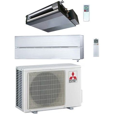 Climatizzatore Condizionatore Mitsubishi Canalizzabile + Kirigamine Style WiFi Bianco R32 SEZ-M Dual Split Inverter 12000 + 18000 BTU con U.E. MXZ-4F72VF Classe A++/A+