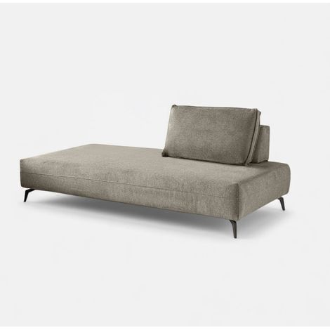 Canapé modulaire avec méridienne et coussin déhoussable Campiglio E200 - Taupe