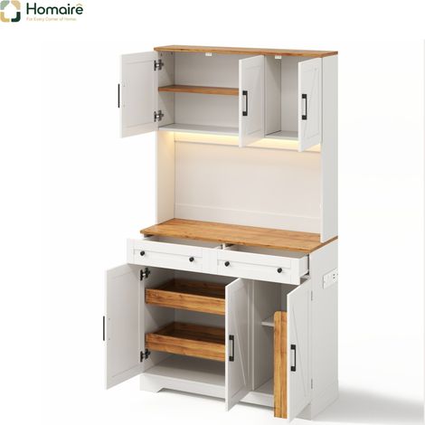 weiß Sideboard aus MDF mit USB-Anschluss 100 x 40 x 180 cm HOMAIRE (1/5)