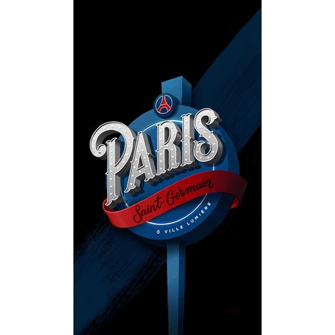 Papier peint panoramique Foot / Football - PSG - Paris Saint Germain - 130 cm x 231 cm (1/2)