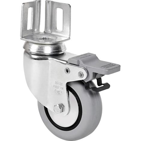 rueda giratora pletina angular freno 16bhfd80cp-pgi poliamix-goma gris liso (1/5)