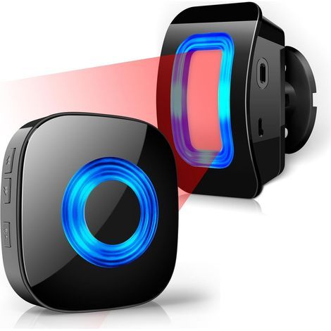 Motion Detector, 1 Plug-in Receiver, 150m Range, 58 Ringtones, Wireless Home Security Alarm (1/5)