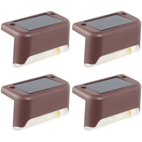 4 Pieces Waterproof Outdoor Solar Lights for Garden, Wall, Fence, Stairs, Ideal for Garden Path Energy Saving and Durability - (1/5)