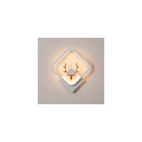 Applique murale carrée à LED pour intérieur, lumière blanc chaud, 12 watts, température de couleur 3000K, convient aux espaces de style moderne tels que les escaliers, les couloirs, les chambres et le (1/4)