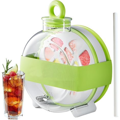 Bouteille à glaçons portable – avec paille, étanche, idéale camping/famille (1/4)