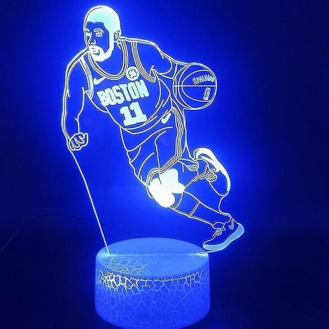 Lampe de table LED 3D miniature sur le thème du basketball, motif Owen Dunk. (1/2)