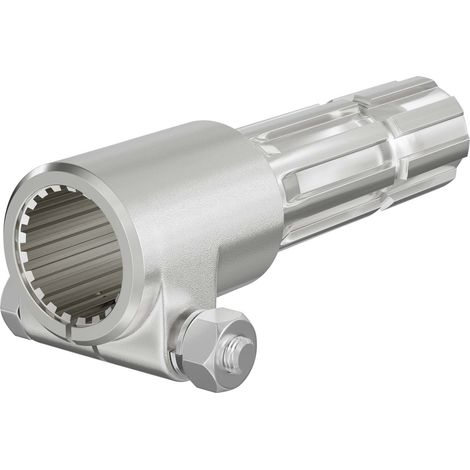 Wiltec Manchon de Prise de force Cardan - Longueur 160 mm - Raccord logement 1 3/8" 21D - Raccord sortie 8-32x38x6 - Ø 36 mm/37,95 mm - Arbre cannelé de tracteur