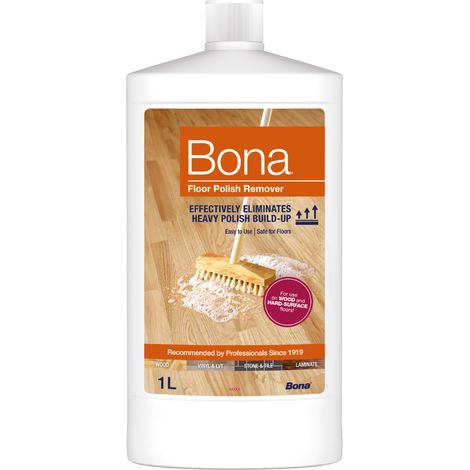 Dissolvant pour parquets 1L – Élimine vernis et résidus – Spécial parquets vernis – Certifié GREENGUARD GOLD – Bona