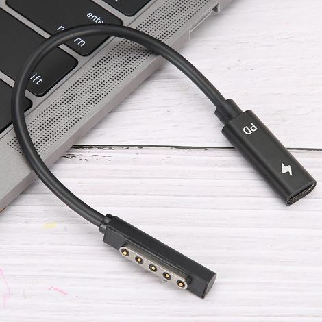 Câble USB-C PD pour charge rapide Surface 1/2/RT - Accessoire Microsoft et chargeur portable (1/5)