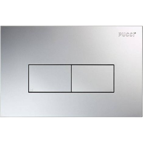 Placca per Cassetta Incasso Pucci Eco 2 Pulsanti Linea Pucci Cromo Satinata (1/5)