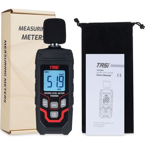 TASI TA656A Sonomètre numérique 30-130dB,Décibelmètre - Haute précision 0.1dB - Pour mesure de bruit professionnelle (1/5)