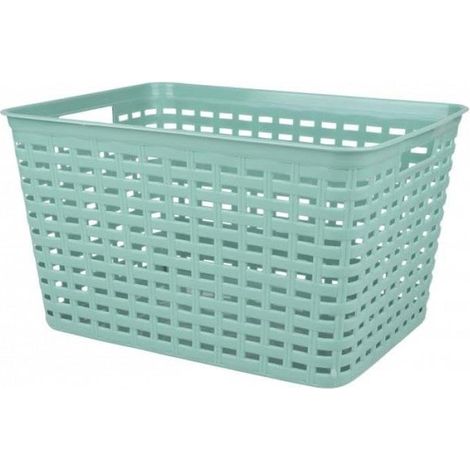 PANIER DE RANGEMENT EN PLASTIQUE 39X29XH22CM DUSTY JADE