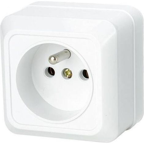 Prise Européenne - 16 A 250 V - Conforme Norme Française - Blanche - 1 Pièce (1/5)