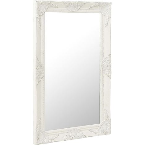 Maison Exclusive - Wandspiegel im Barock-Stil 50x80 cm Weiß