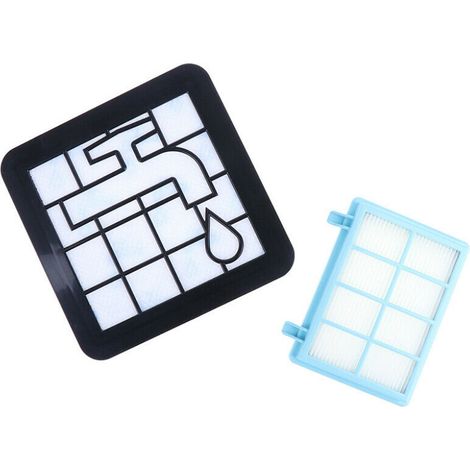 Ortviai Kit de filtre de rechange pour aspirateurs Philips PowerPro Compact - compatible avec les modèles FC9331, FC9332 et FC8010/01 - comprend un filtre d'entrée lavable et un filtre d'échappement H