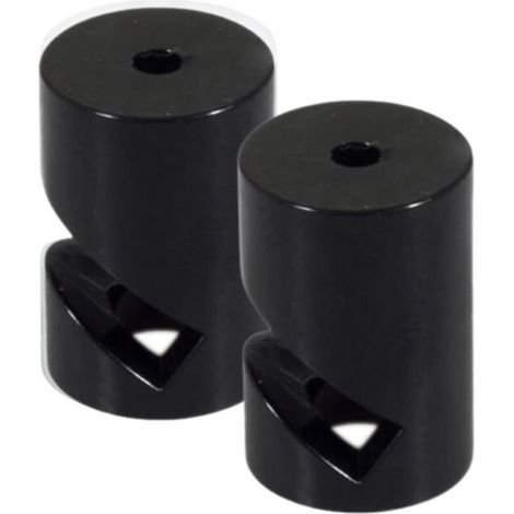 Set mit 2 schwarzen, dezentralen Halterungen für Wand- oder Deckenleuchten, sicherer V-Haken, geeignet für Kabel bis 6 mm², einfache Montage mit Schrauben und Dübeln im Lieferumfang enthalten (1/5)