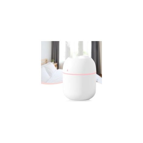 Mini Humidificateur D'Eau, Petit Diffuseur de Bureau d'Air de Brume Fraîche Alimenté par USB Portatif de 220 ml avec Veilleuse Douce pour Bureau de Chambre à Coucher de Voiture (1/5)
