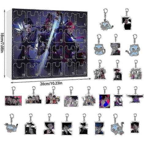 Calendrier de l'Avent K-pop Demon Hunters en acrylique, coffret cadeau surprise de 24 jours pour les fans et les enfants. (1/5)