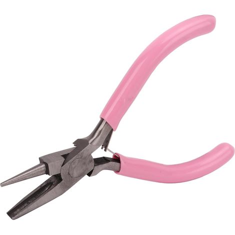 Pince à Bijoux, Pince à Bec Rond avec Poignée Antidérapante, Pince à Boucle De Fil Robuste Et Durable en Acier Au Carbone à Large Application pour Le Bricolage (1/5)