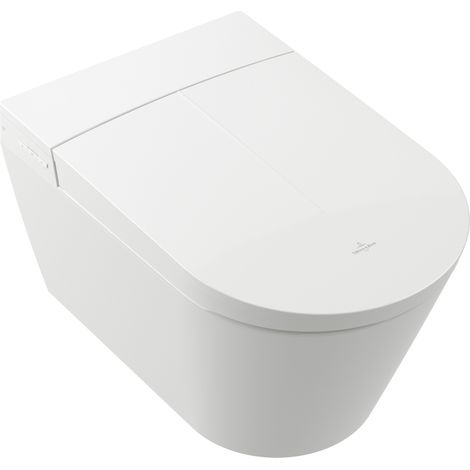 Villeroy & Boch ViClean Dusch-WC mit WC-Sitz, oval, wandhängend,