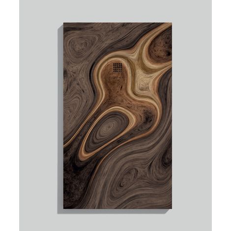 Receveur de douche Ebène, finition Lisse Stone 3D, grille de couleur - 170 x 90 cm (1/4)