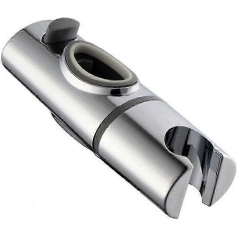 Barre de douche réglable en hauteur avec support mobile supplémentaire – Compatible avec les barres de douche ovales, support universel pour pommeau de douche