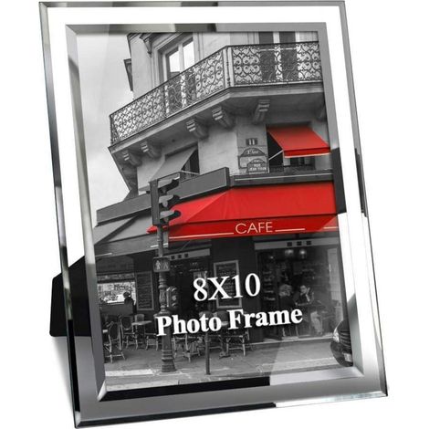 Glas Bilderrahmen 10x8 8x10 20x25 cm schlicht elegant für Fotos Deko (1/5)