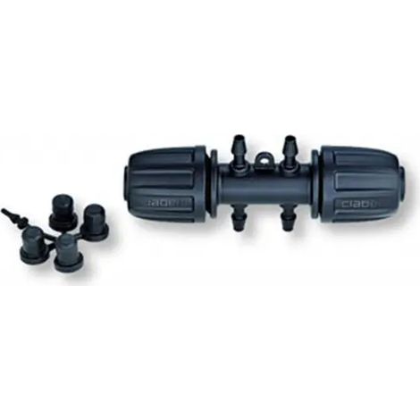 Raccordo bioclimático 1/2" con 4 salidas de 1/4" para microirrigación
