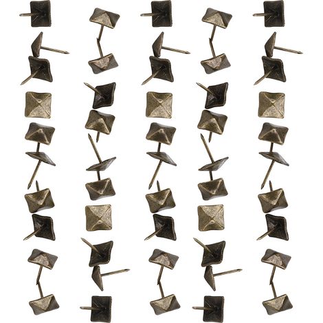 50 clous décoratifs pour portes, quincaillerie de meubles en fer couleur bronze antique, 14 x 20 mm (1/5)